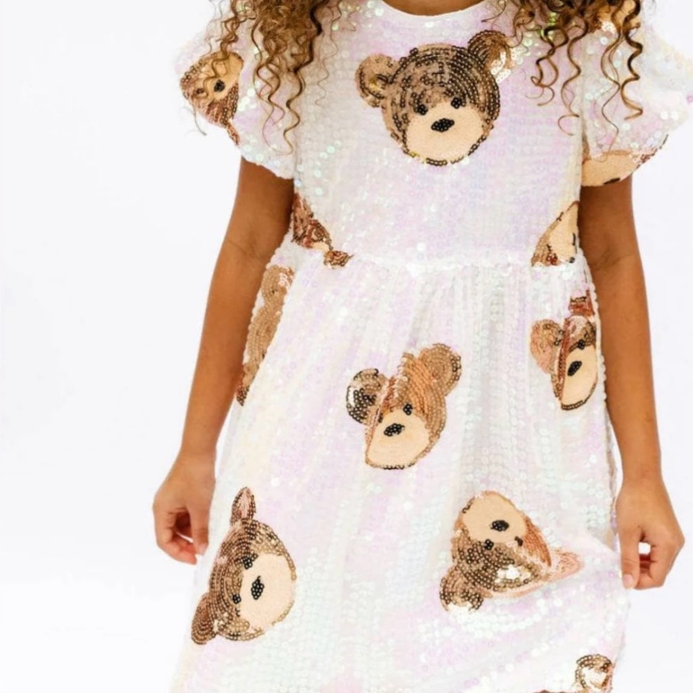 Lola & The Boys Sequin Bear Dress NWT